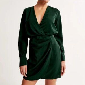 NWT Abercrombie Long Sleeve Wrap Mini Dress L